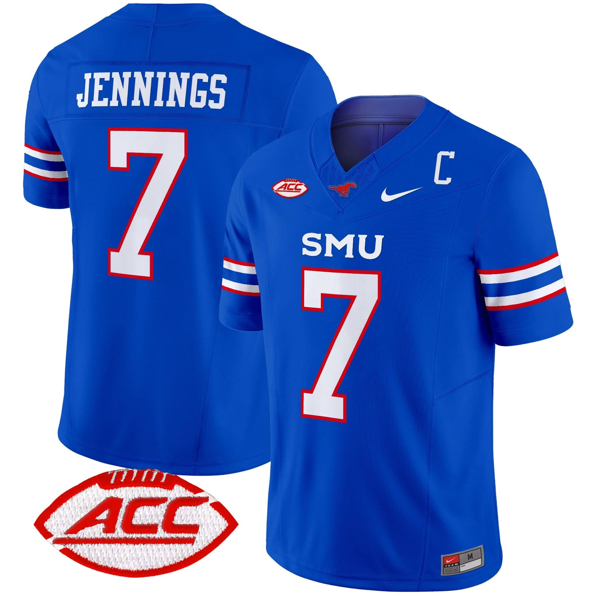 Men's SMU Mustangs 2024 Vapor Limited Jersey - All Stitched