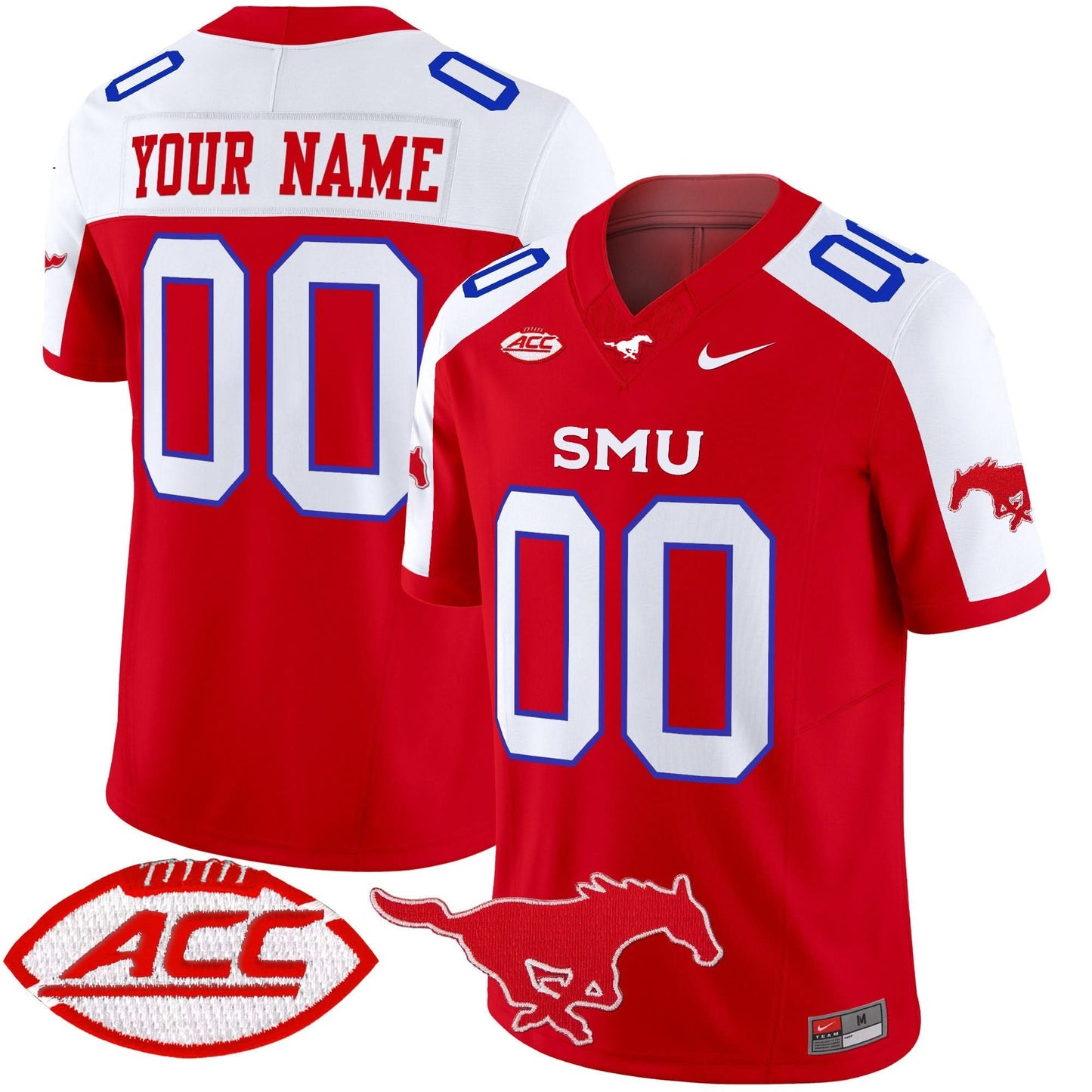 SMU Mustangs 2024 Vapor Limited Custom Jersey - All Stitched