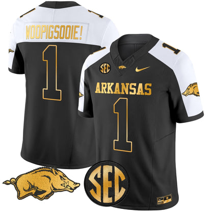 Arkansas Razorbacks Gold Vapor Limited Jersey - All Stitched