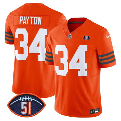 Chicago Bears Dick Butkus Patch Throwback Vapor Limited Jersey - All Stitched