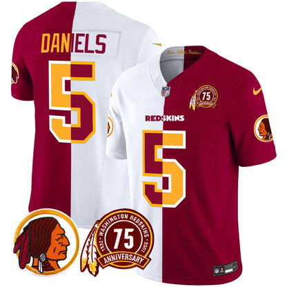 Washington Redskins 75th Patch Throwback Vapor Limited Jersey - All Stitched