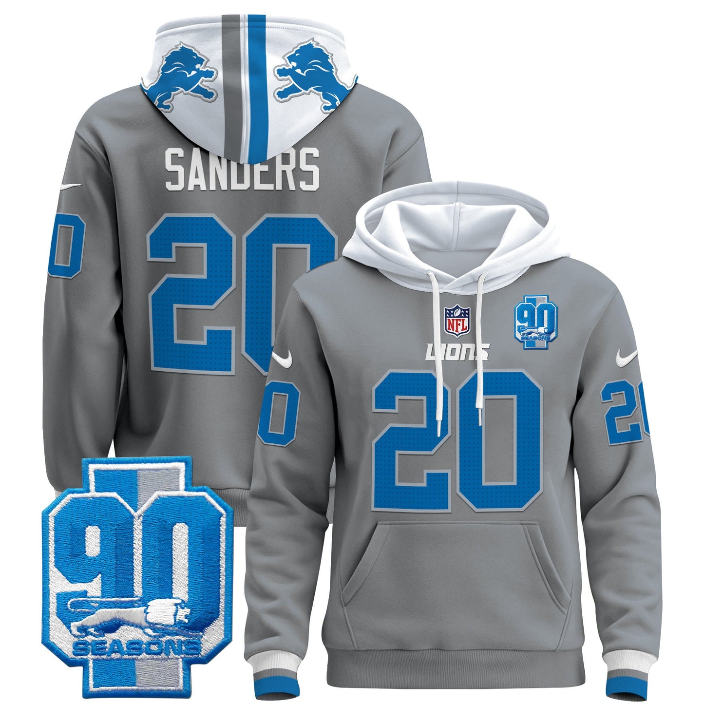 Detroit Lions 2024 Pullover Hoodie - All Stitched