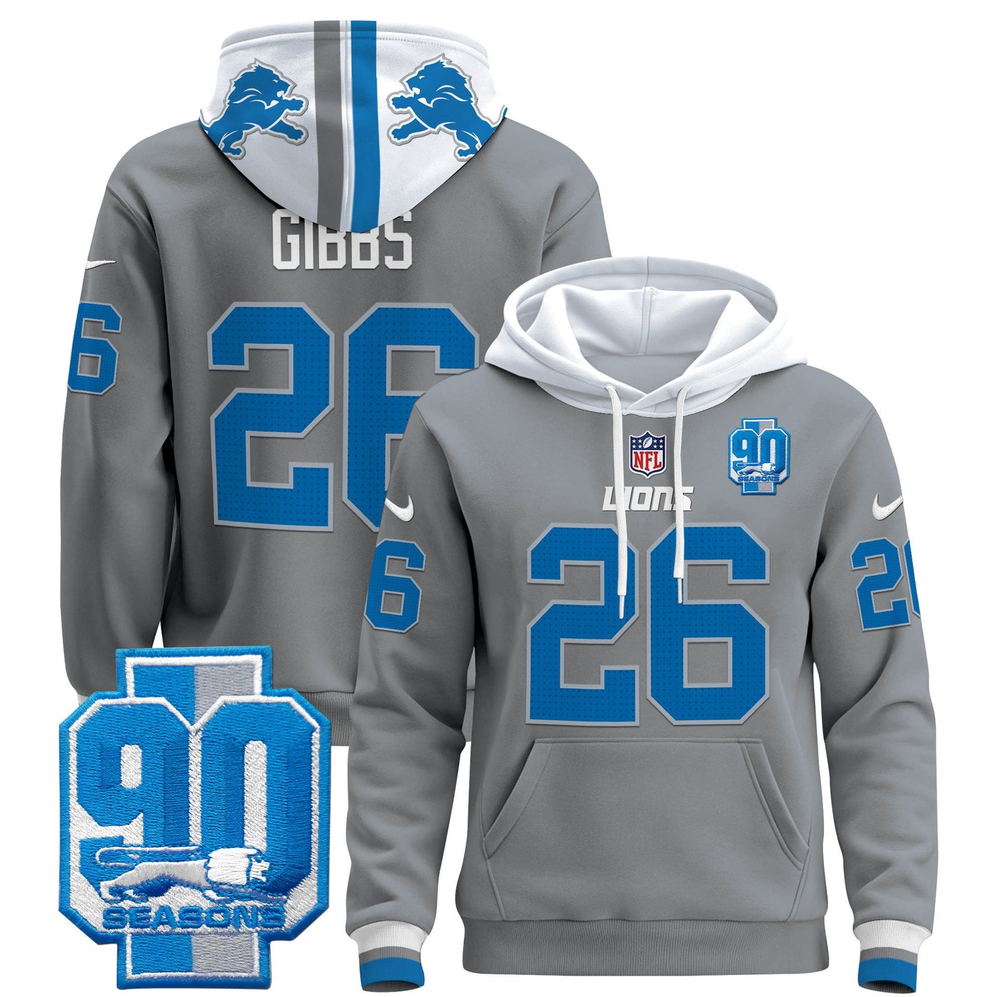 Detroit Lions 2024 Pullover Hoodie - All Stitched