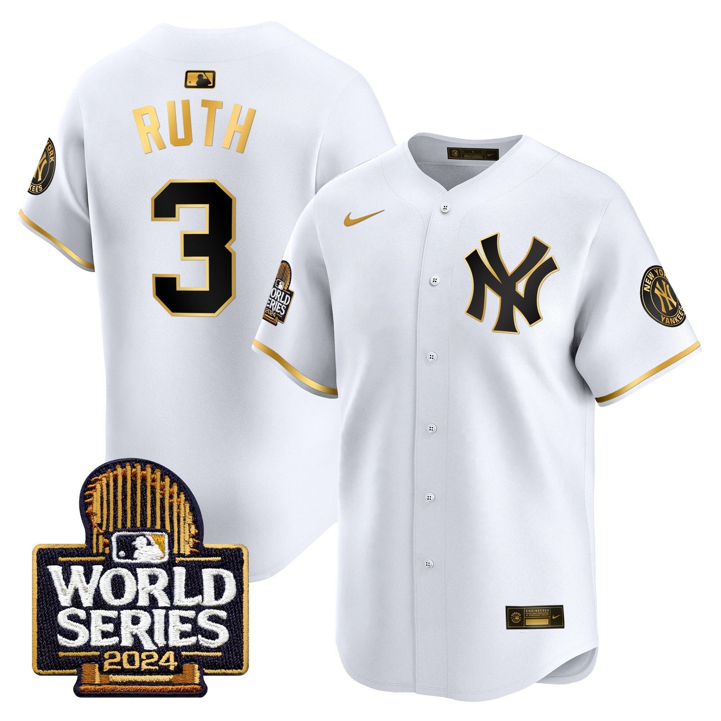 Yankees 2024 World Series Vapor Premier Limited Jersey - All Stitched