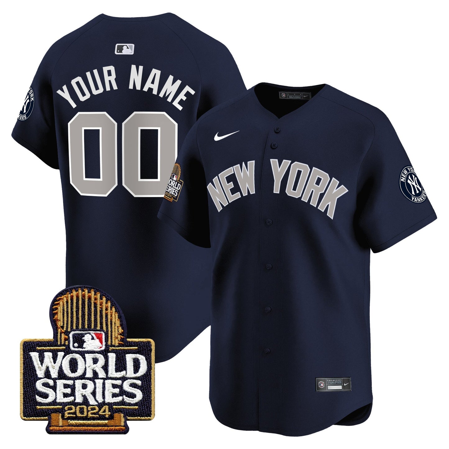 Yankees 2024 World Series Vapor Premier Limited Custom Jersey - All Stitched