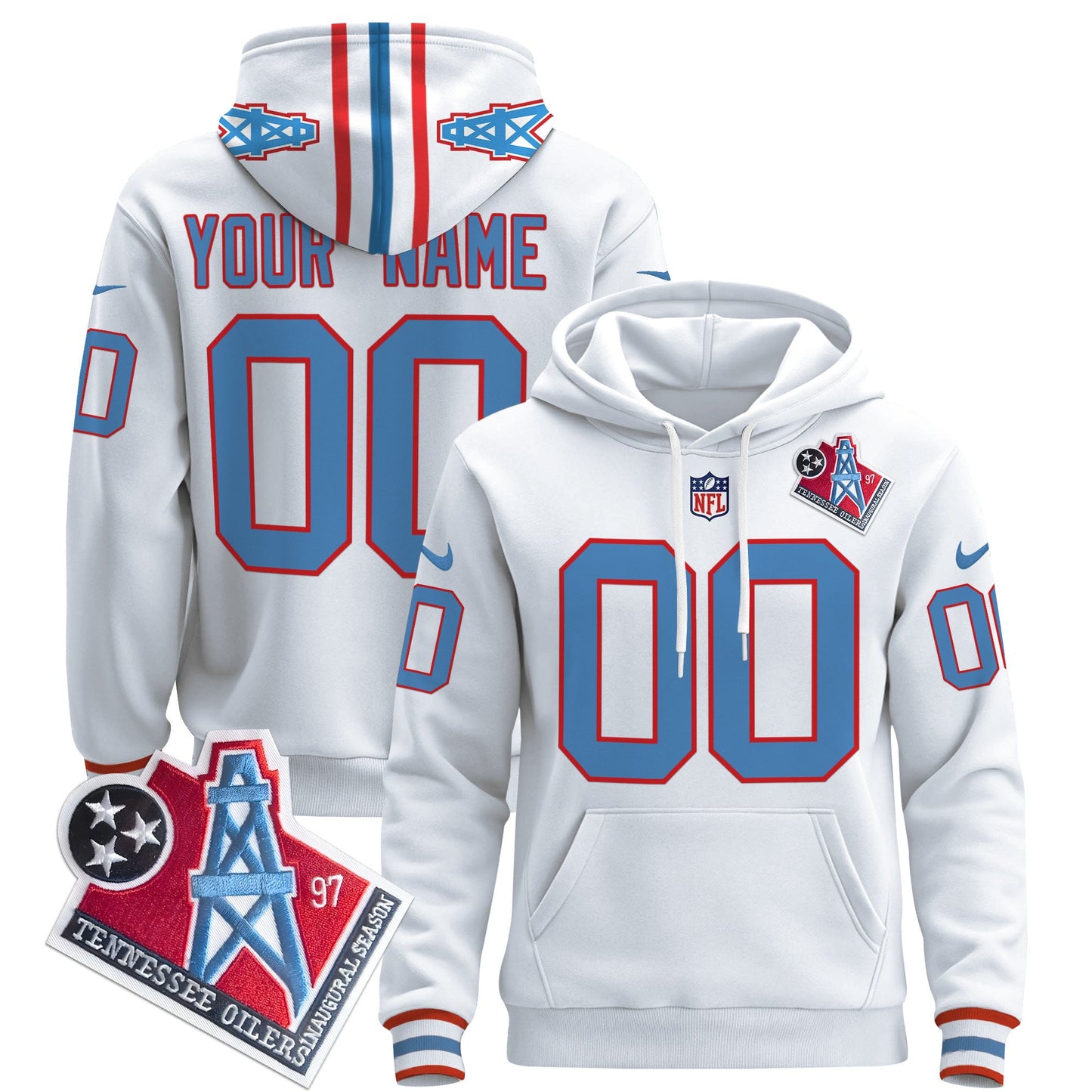 Tennessee Titans 2024 Custom Pullover Hoodie