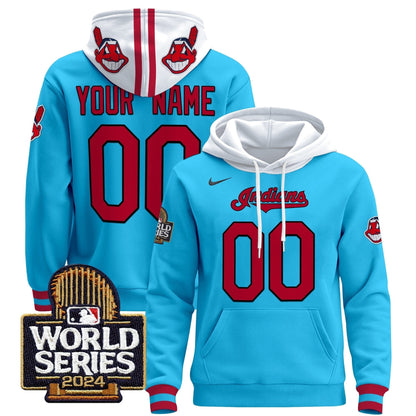 Cleveland Indians 2024 World Series Custom Pullover Hoodie