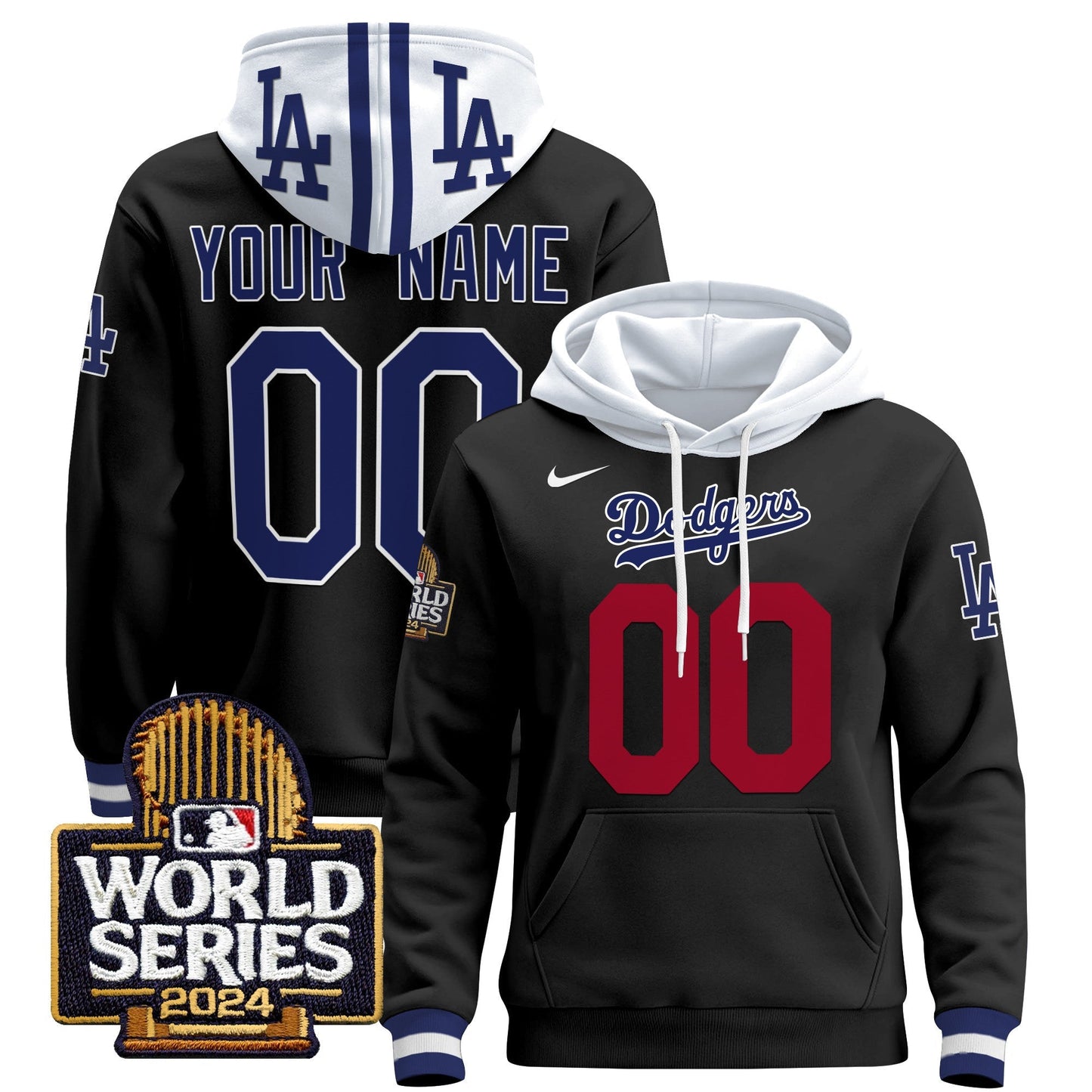 Dodgers 2024 World Series Custom Pullover Hoodie