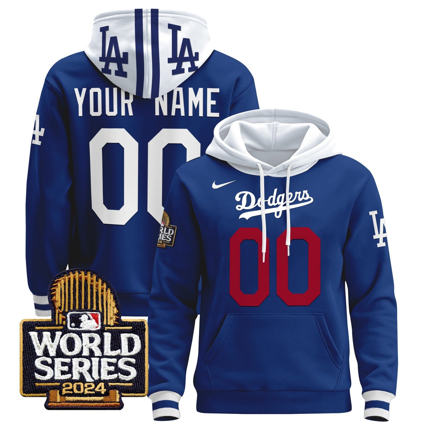 Dodgers 2024 World Series Custom Pullover Hoodie