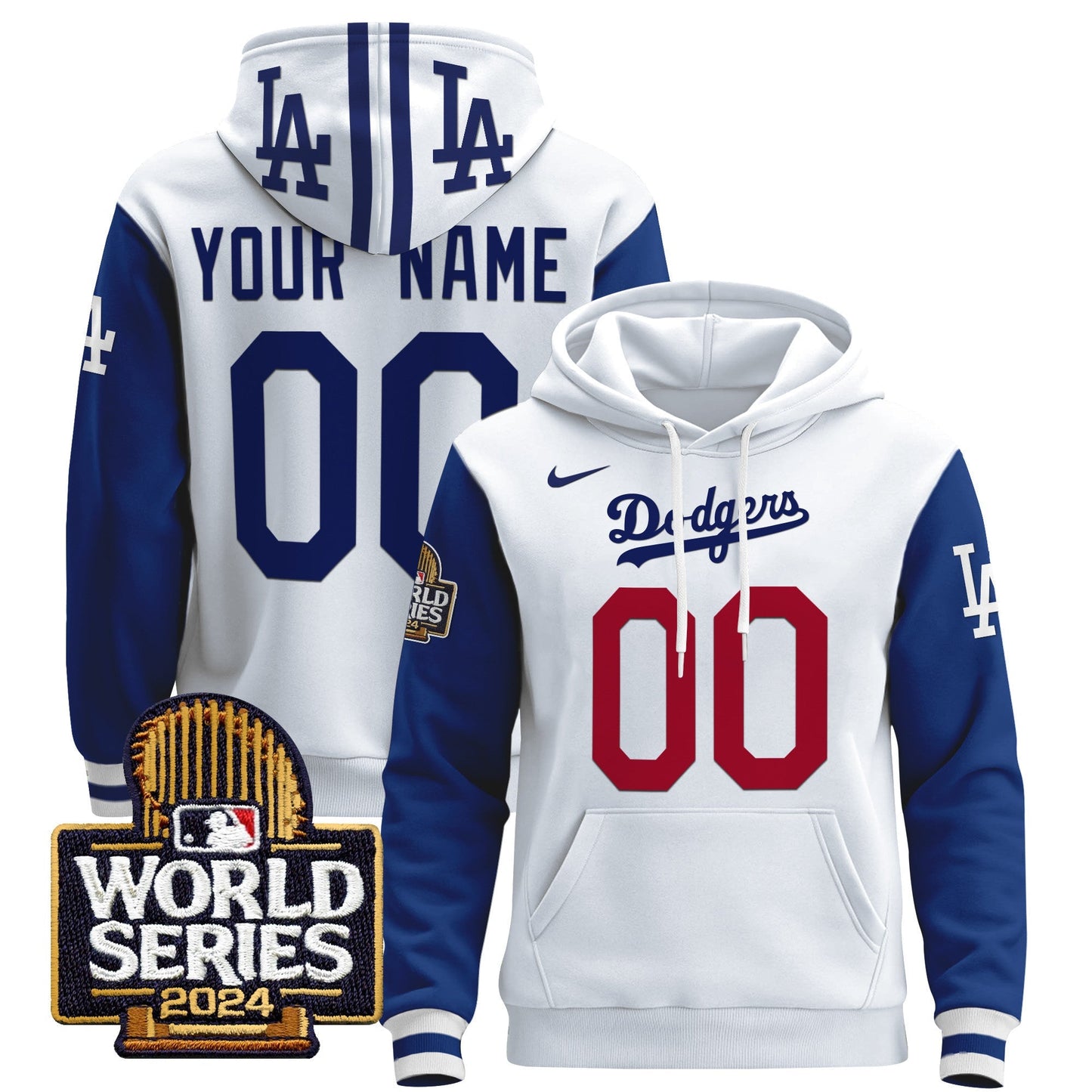 Dodgers 2024 World Series Custom Pullover Hoodie