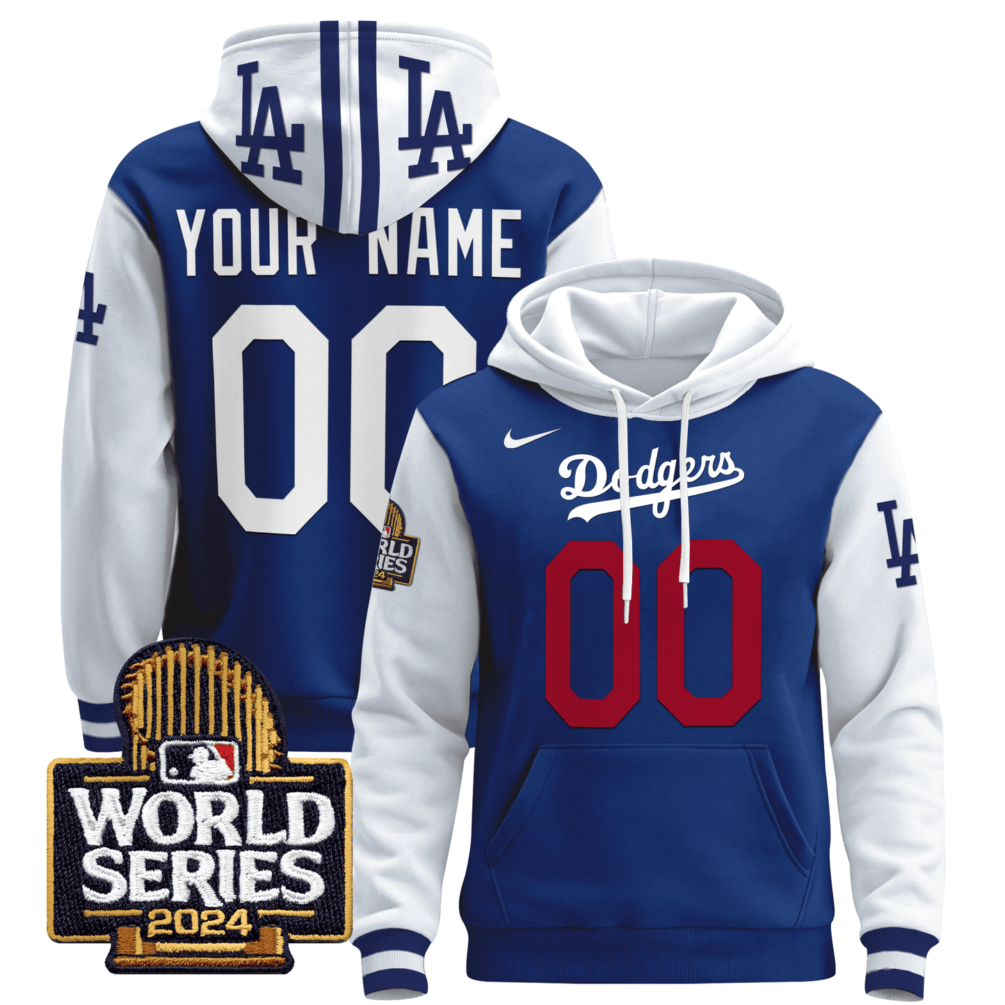 Dodgers 2024 World Series Custom Pullover Hoodie