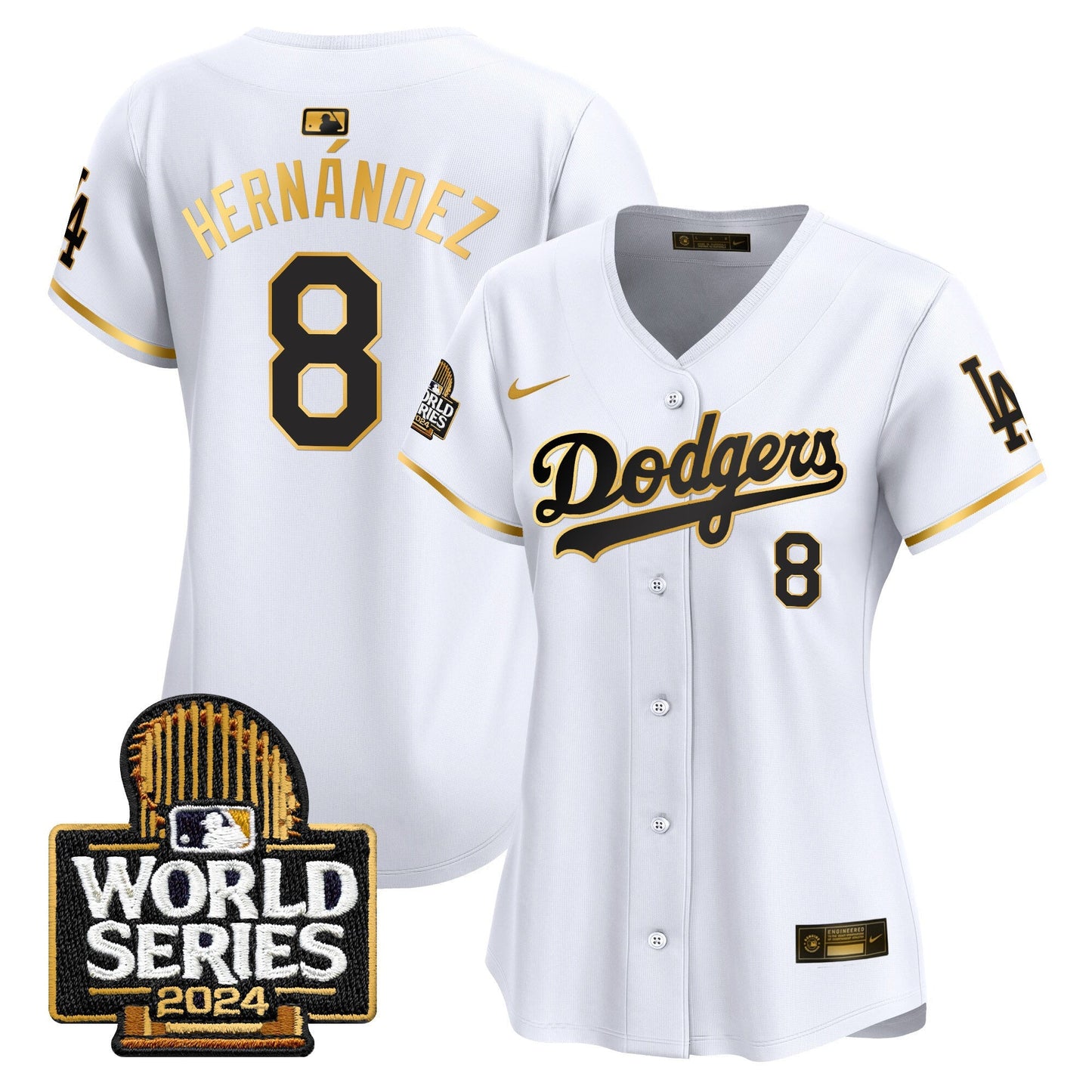 Women Dodgers 2024 World Series Vapor Premier Limited Jersey - All Stitched