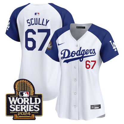 Women Dodgers 2024 World Series Vapor Premier Limited Jersey - All Stitched