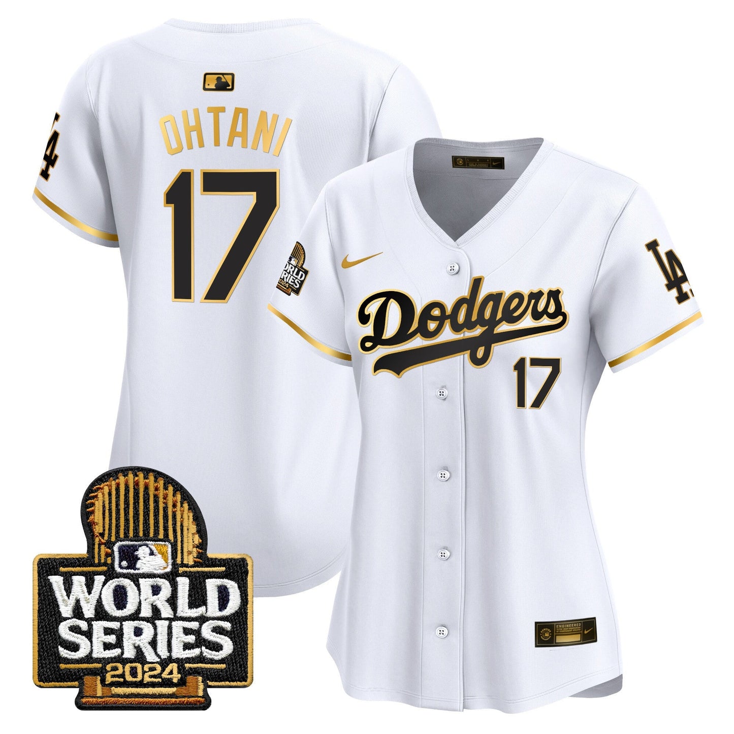 Women Dodgers 2024 World Series Vapor Premier Limited Jersey - All Stitched