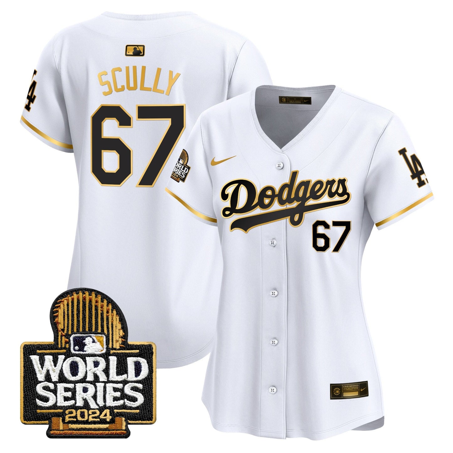 Women Dodgers 2024 World Series Vapor Premier Limited Jersey - All Stitched