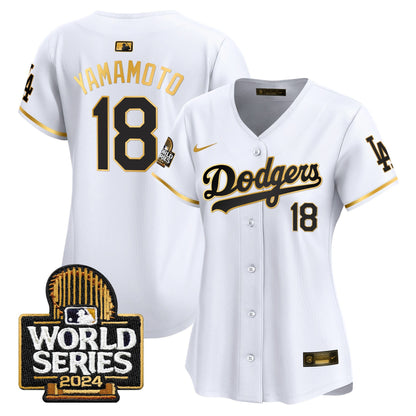 Women Dodgers 2024 World Series Vapor Premier Limited Jersey - All Stitched