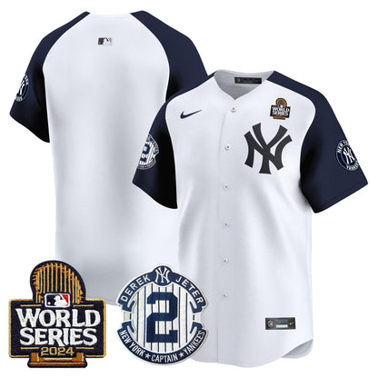 Yankees Derek Jeter Patch 2024 World Series Vapor Premier Limited Jersey - All Stitched