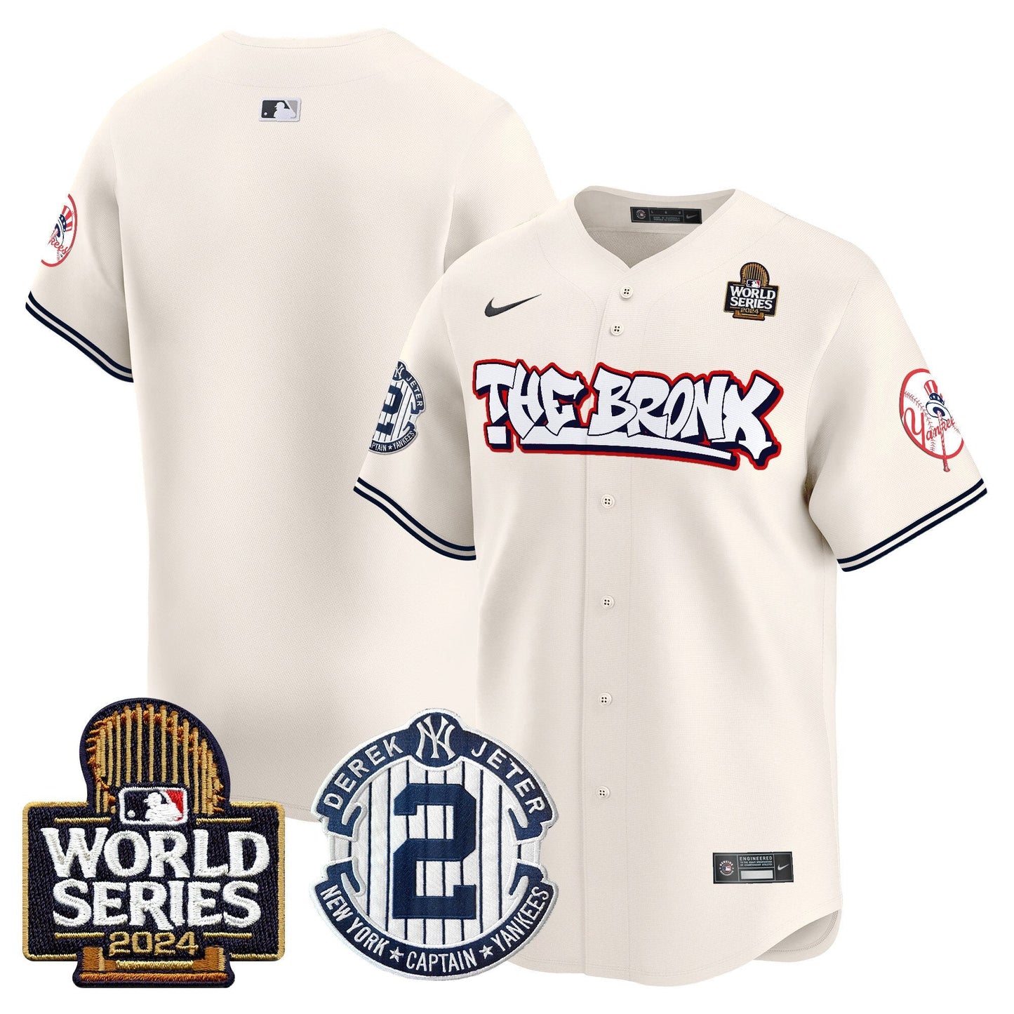 Yankees The Bronx 2024 World Series Vapor Premier Limited Jersey V2 - All Stitched