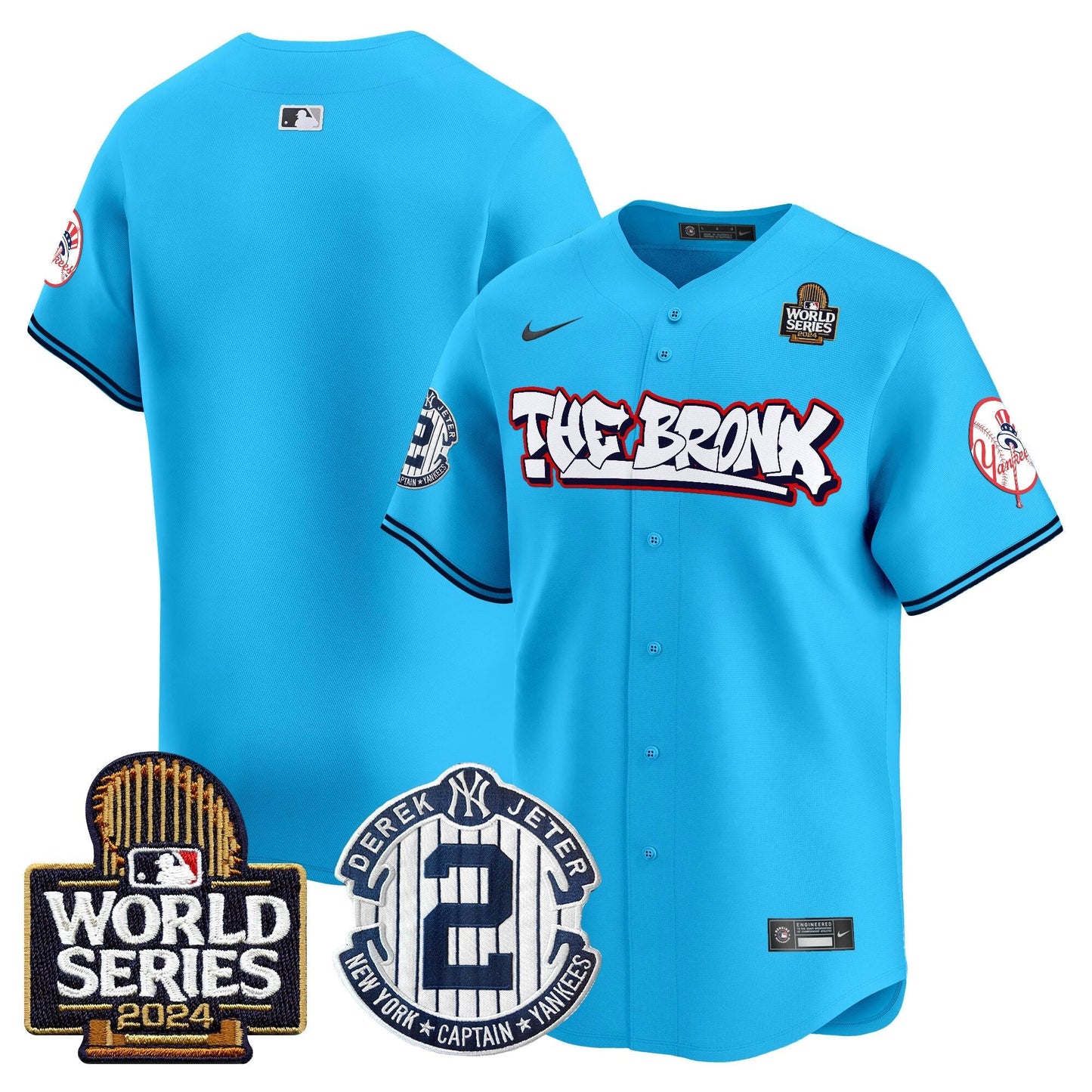 Yankees The Bronx 2024 World Series Vapor Premier Limited Jersey V2 - All Stitched