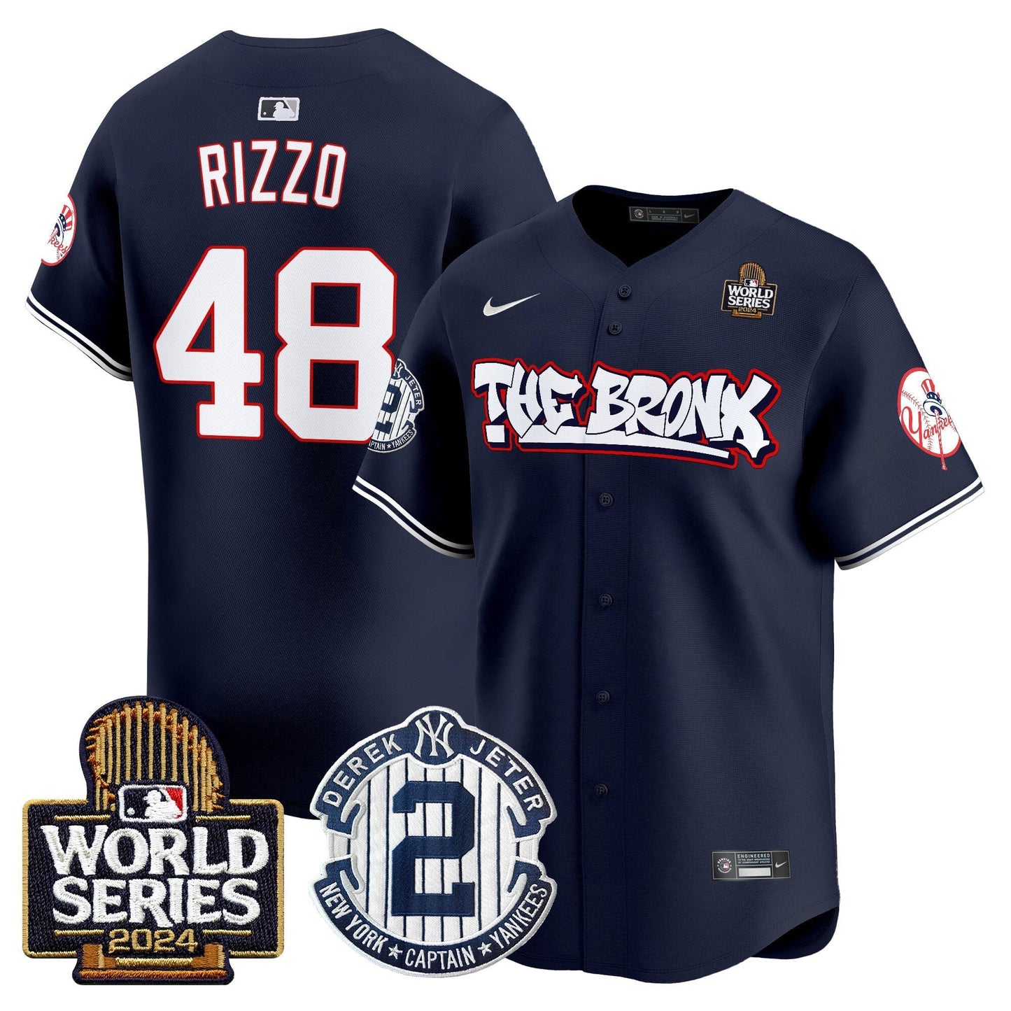 Yankees The Bronx 2024 World Series Vapor Premier Limited Jersey V2 - All Stitched