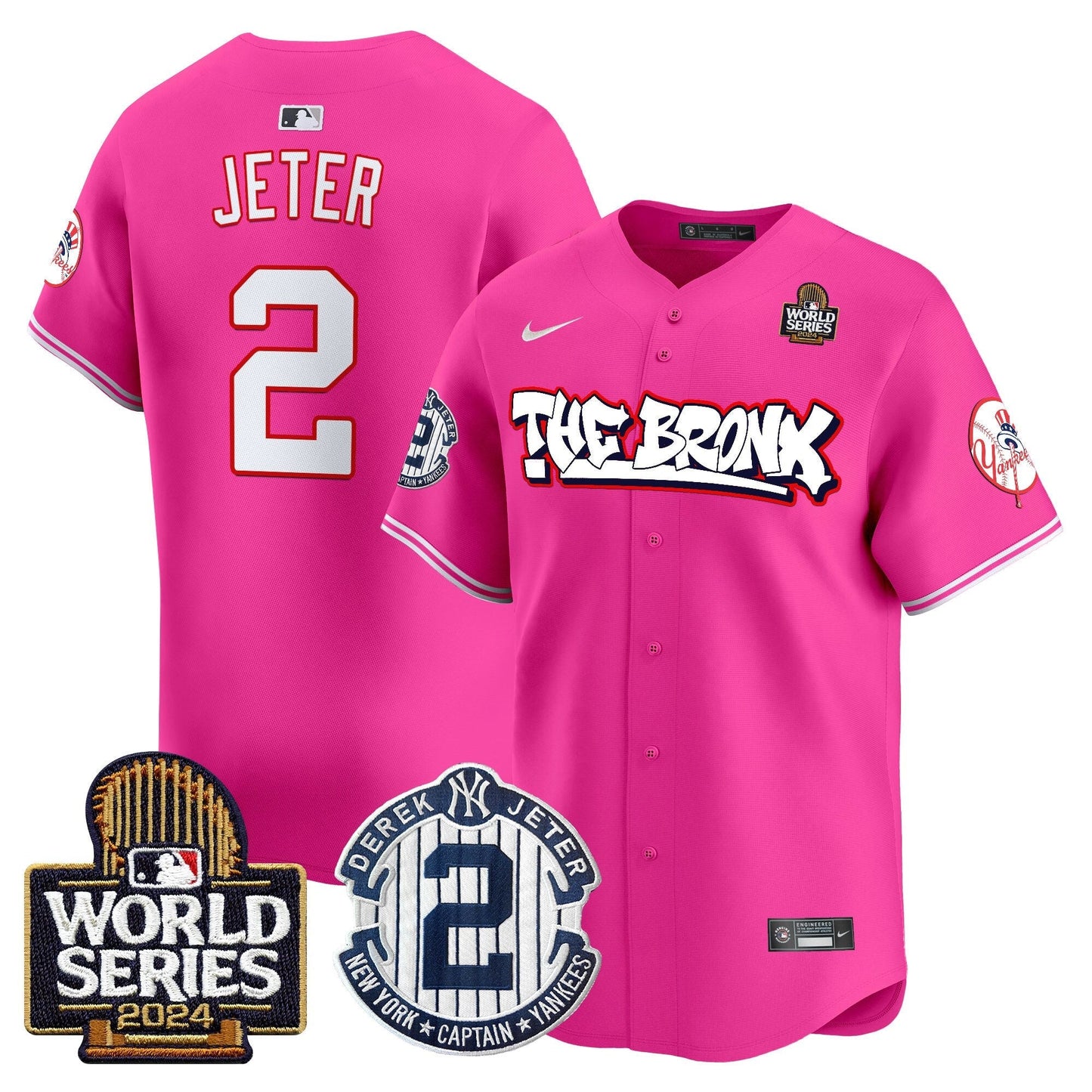 Yankees The Bronx 2024 World Series Vapor Premier Limited Jersey V2 - All Stitched