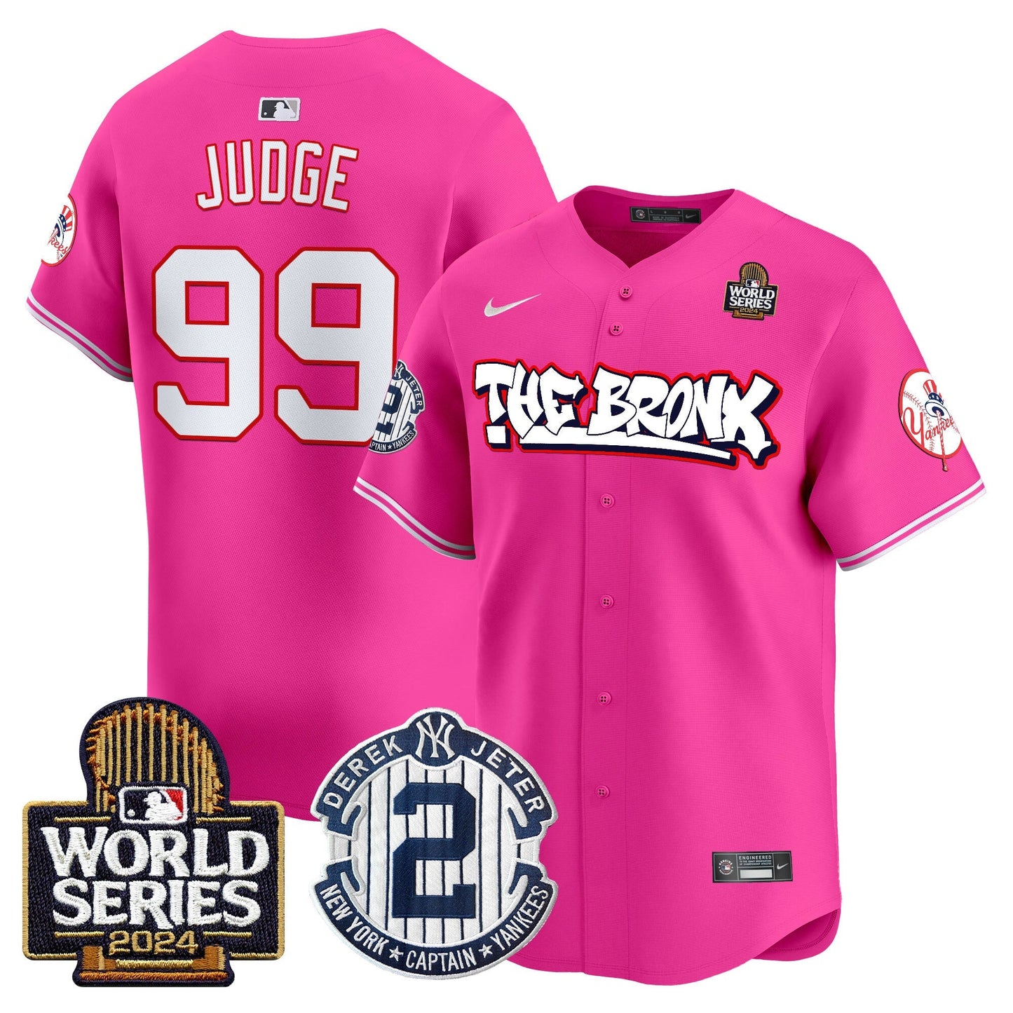 Yankees The Bronx 2024 World Series Vapor Premier Limited Jersey V2 - All Stitched