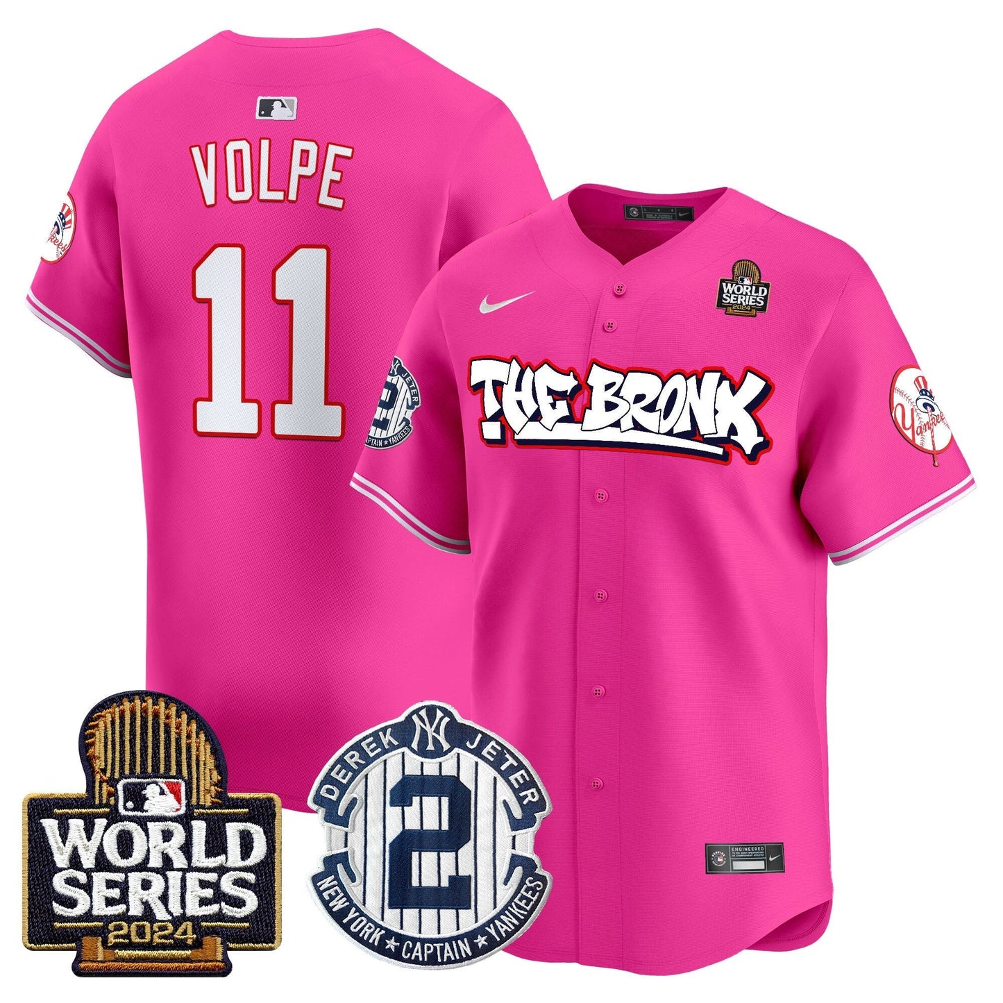 Yankees The Bronx 2024 World Series Vapor Premier Limited Jersey V2 - All Stitched