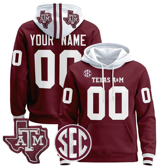 Texas A&M Aggies 2024 Custom Pullover Hoodie
