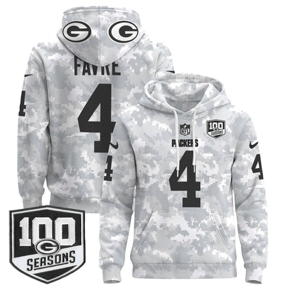 Green Bay Packers Throwback 2024 Salute to Service Pullover Hoodie - All Stitched