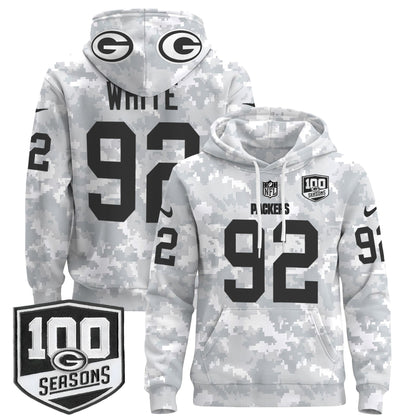 Green Bay Packers Throwback 2024 Salute to Service Pullover Hoodie - All Stitched