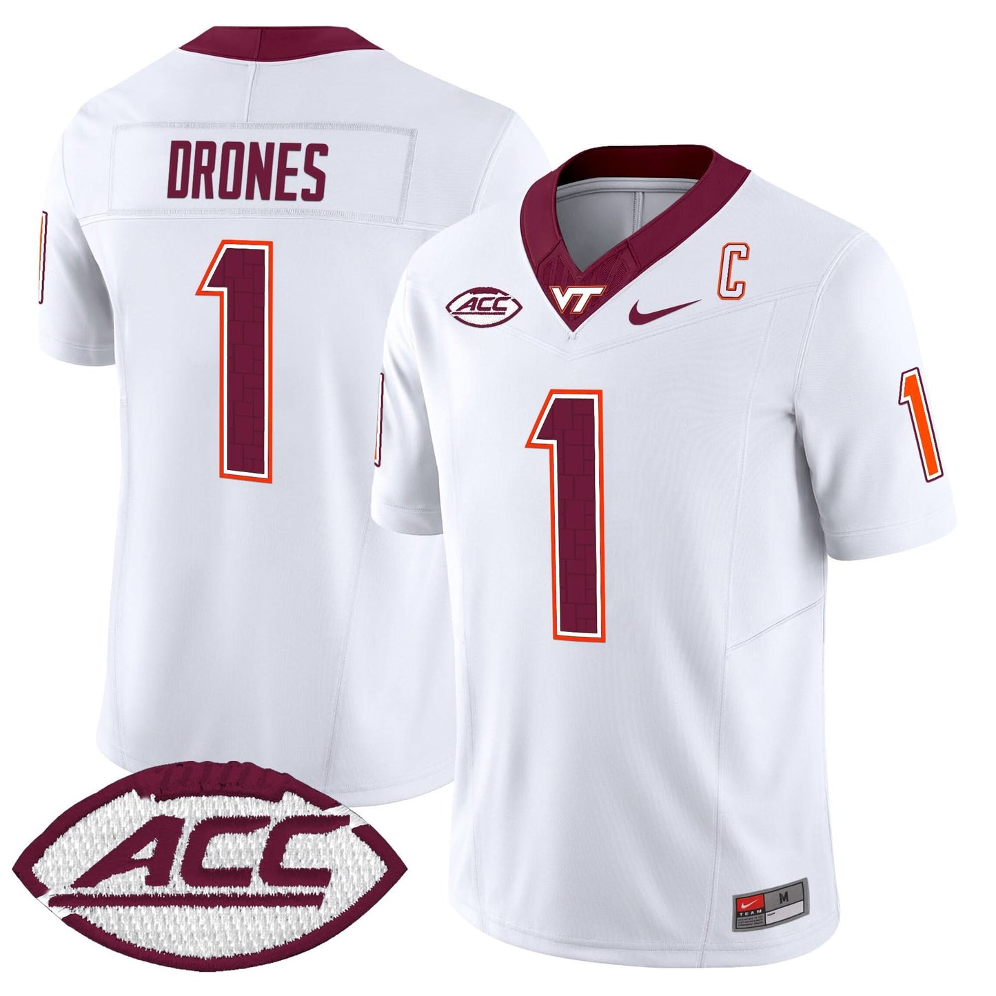 Men's Virginia Tech Hokies 2025 Vapor Limited Jersey - All Stitched