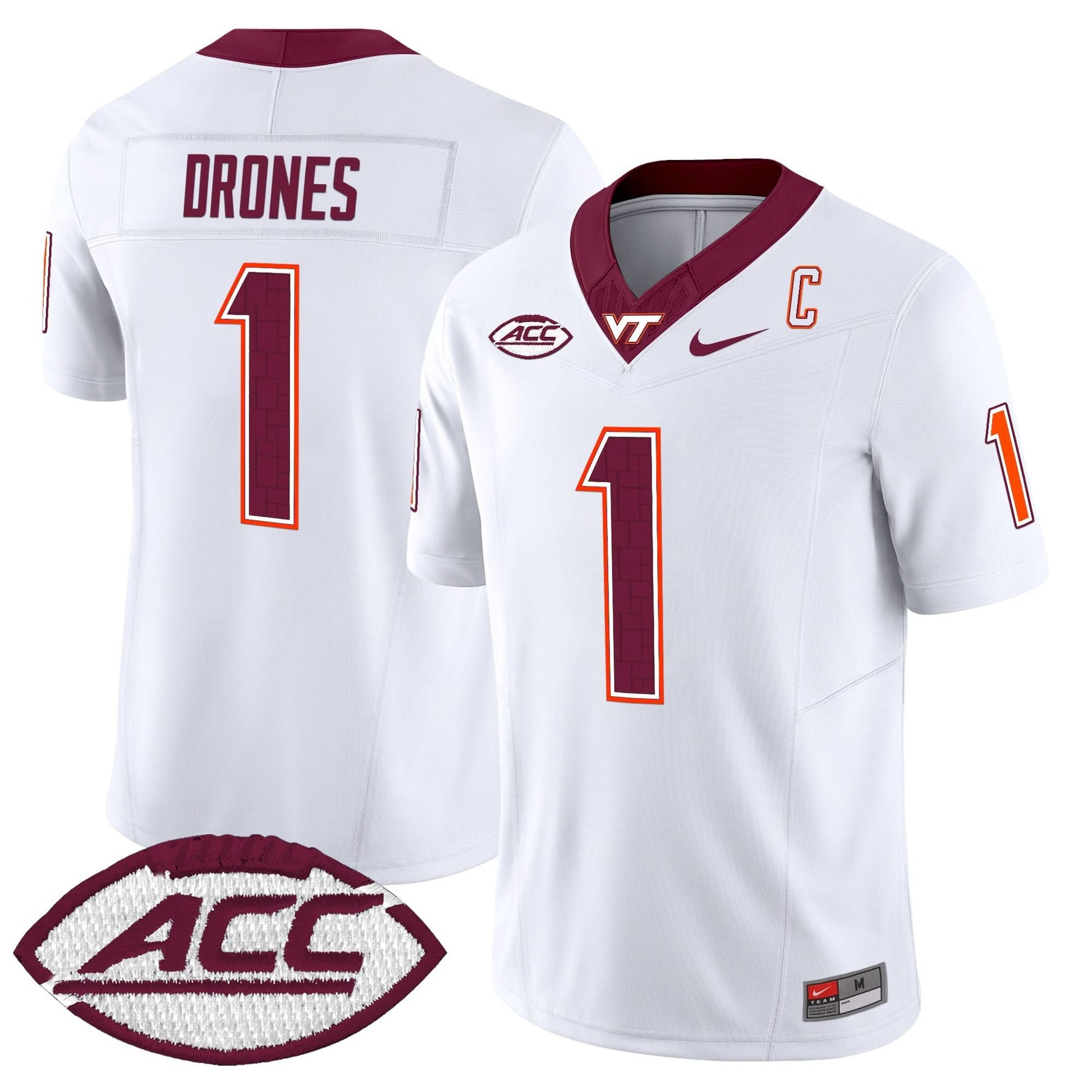 Men's Virginia Tech Hokies 2025 Vapor Limited Jersey - All Stitched
