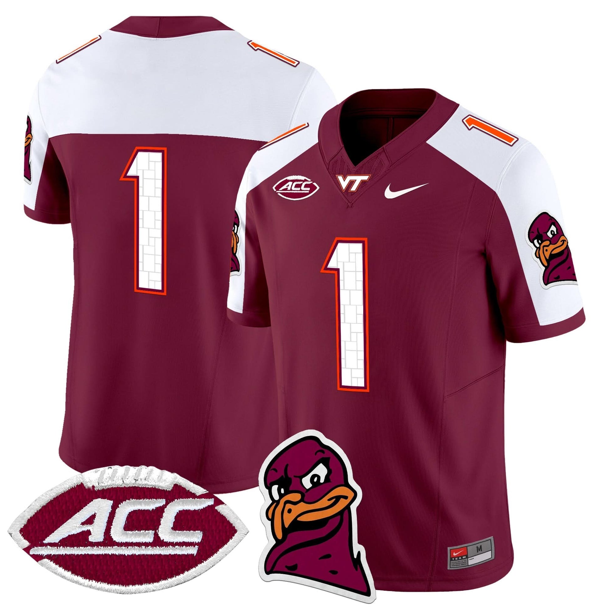 Men's Virginia Tech Hokies 2025 Vapor Limited Jersey - All Stitched