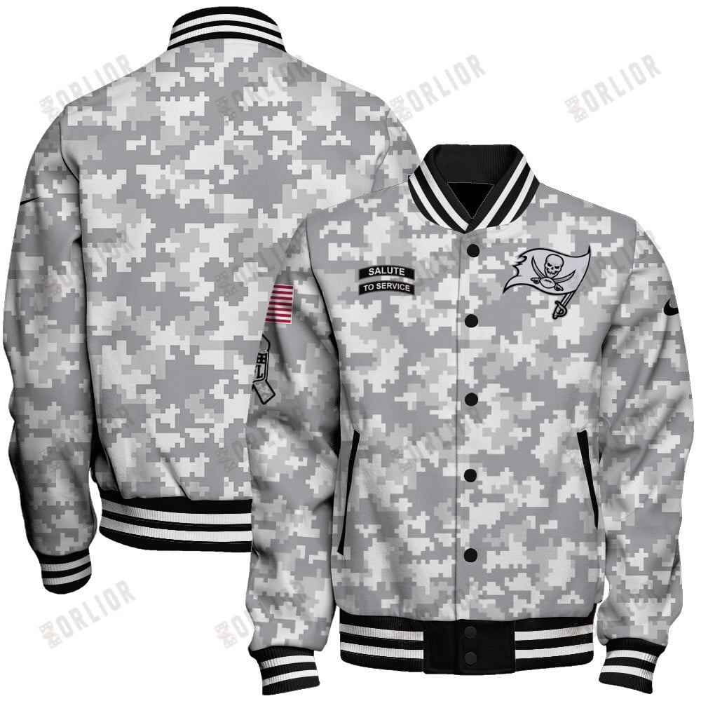 Tampa Bay Buccaneers National Football League 2024 Arctic Camo Unisex Varsity Jacket