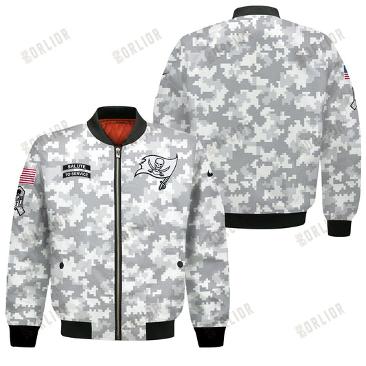 Tampa Bay Buccaneers National Football League 2024 Arctic Camo Bomber Jacket