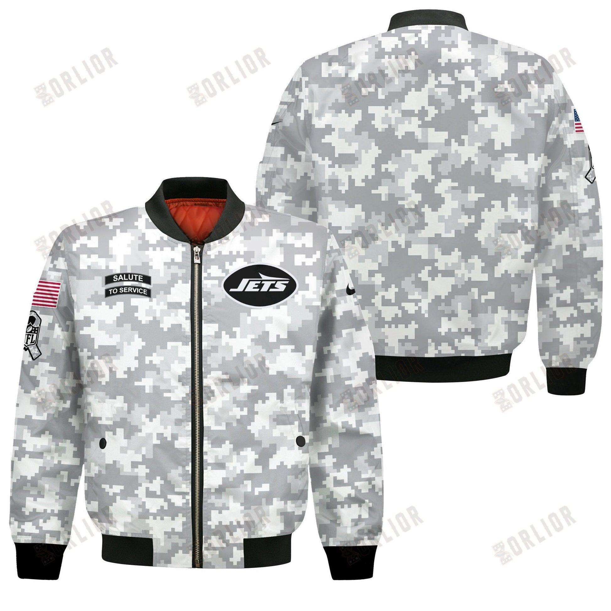 New York Jets National Football League 2024 Arctic Camo Bomber Jacket
