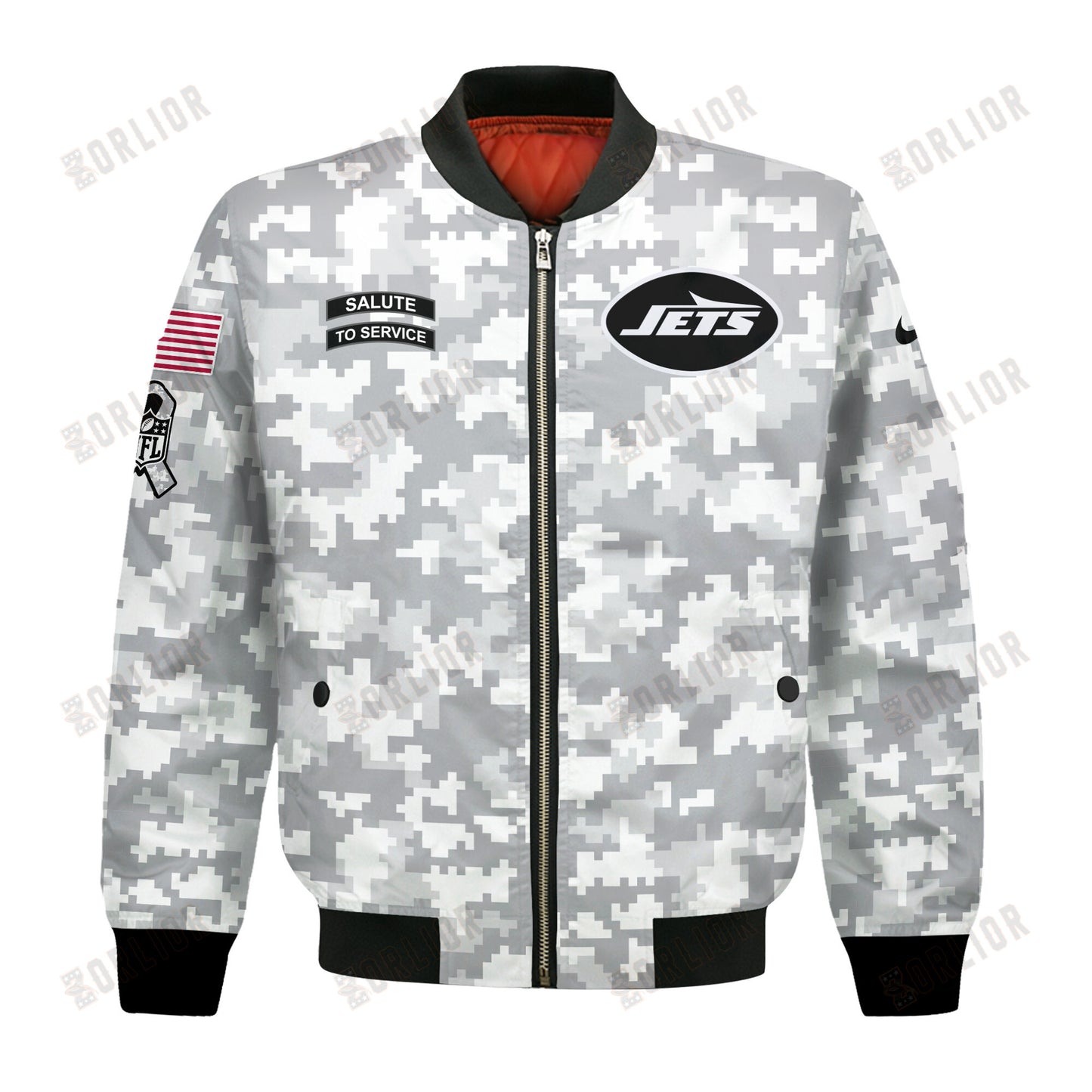 New York Jets National Football League 2024 Arctic Camo Bomber Jacket