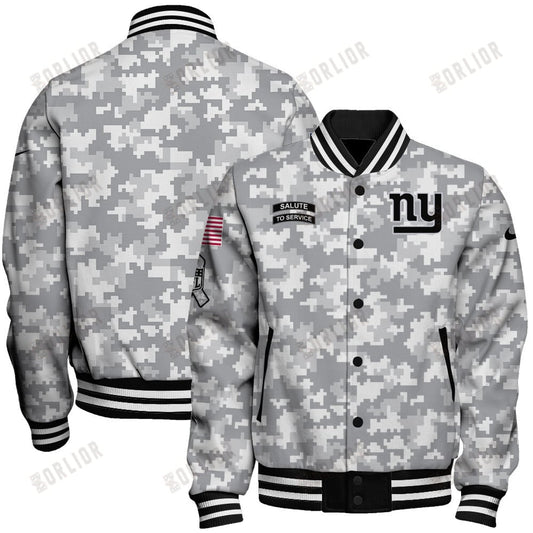 New York Giants National Football League 2024 Arctic Camo Unisex Varsity Jacket