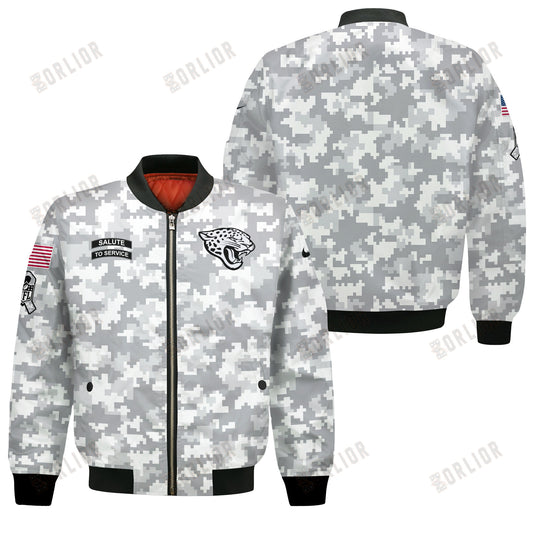 Jacksonville Jaguars National Football League 2024 Arctic Camo Bomber Jacket