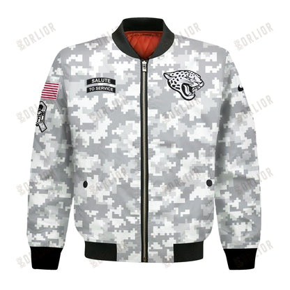 Jacksonville Jaguars National Football League 2024 Arctic Camo Bomber Jacket