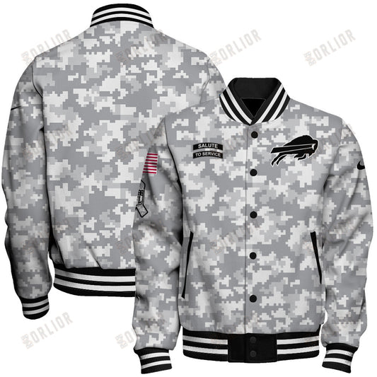 Buffalo Bills National Football League 2024 Arctic Camo Unisex Varsity Jacket