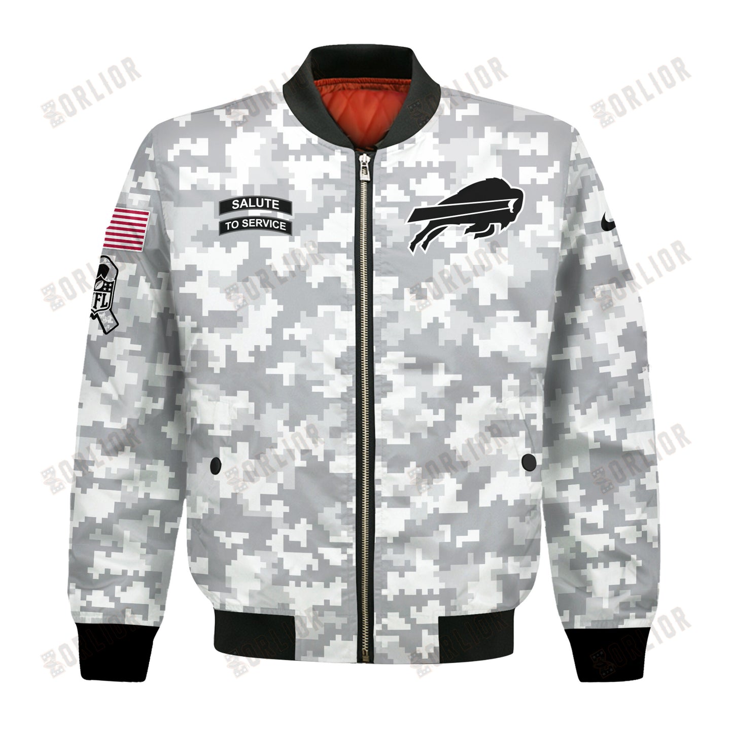 Buffalo Bills National Football League 2024 Arctic Camo Bomber Jacket