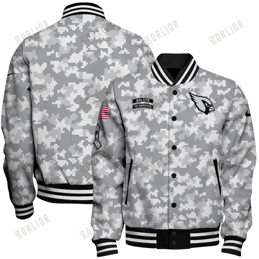 Arizona Cardinals National Football League 2024 Arctic Camo Unisex Varsity Jacket