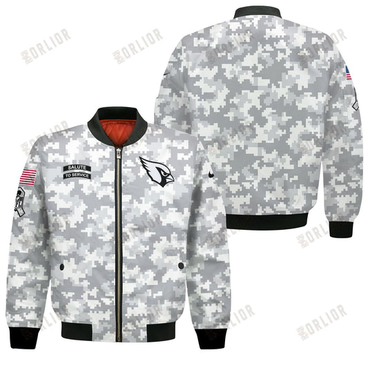 Arizona Cardinals National Football League 2024 Arctic Camo Bomber Jacket