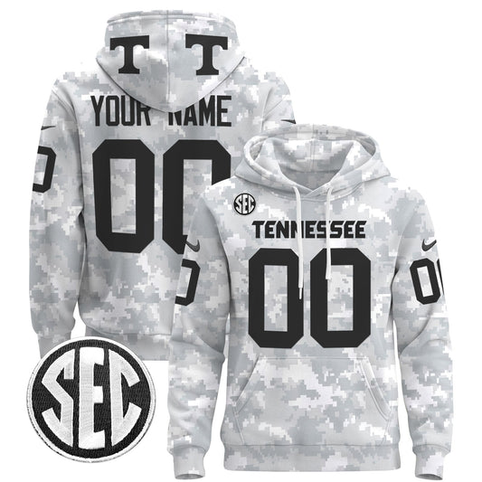 Tennessee Volunteers 2024 Salute to Service Custom Pullover Hoodie