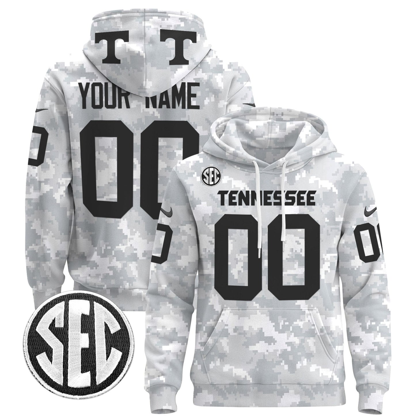 Tennessee Volunteers 2024 Salute to Service Custom Pullover Hoodie