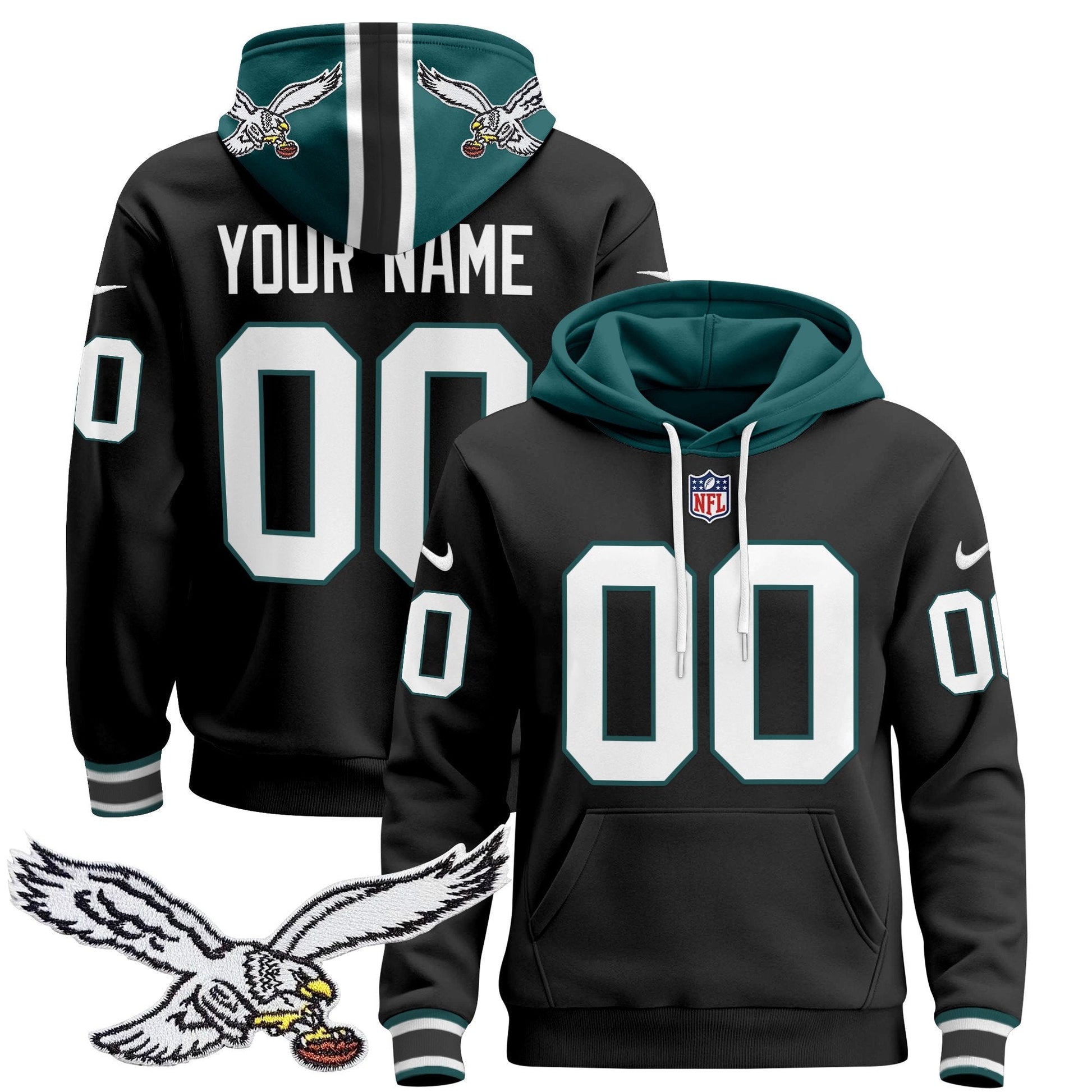Philadelphia Eagles 2024 Custom Pullover Hoodie