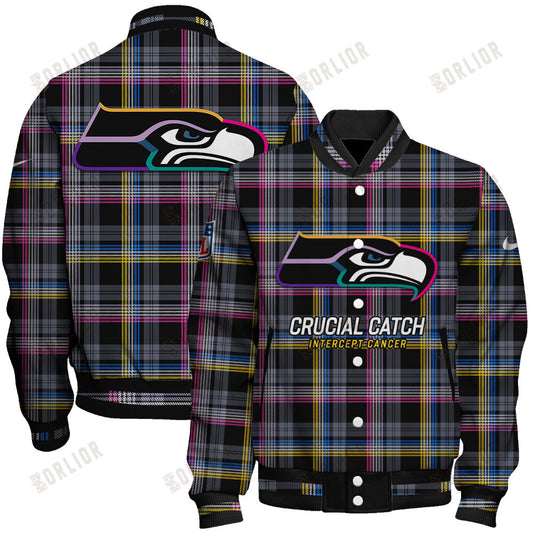 Seattle Seahawks National Football League 2024 Crucial Catch Unisex Varsity Jacket