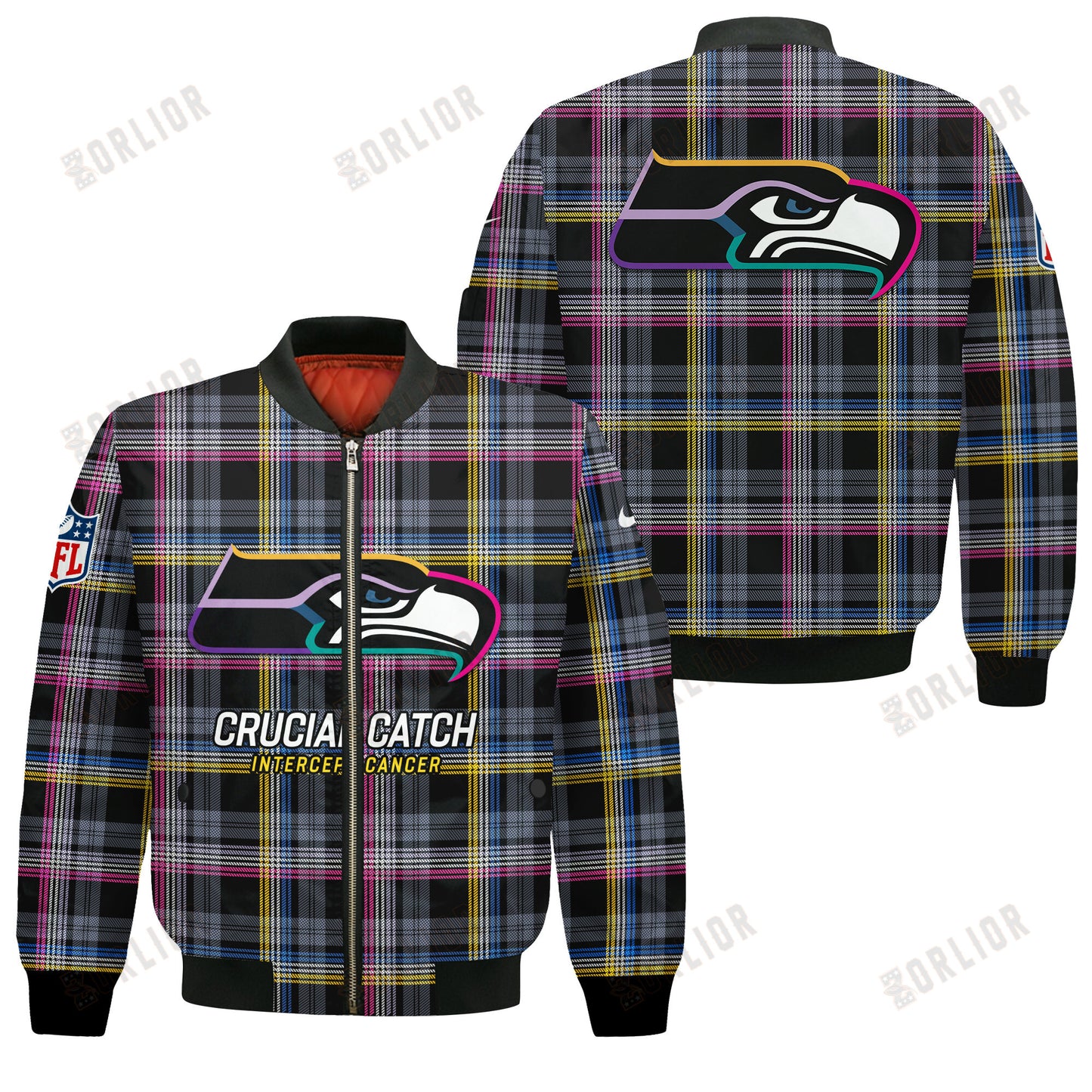 Seattle Seahawks National Football League 2024 Crucial Catch Bomber Jacket