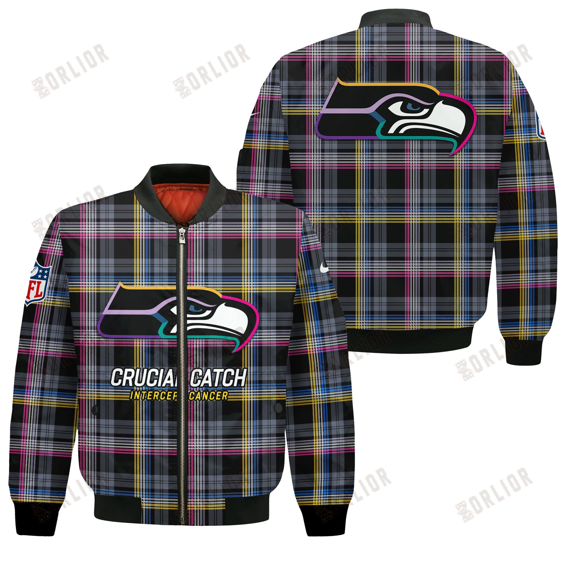 Seattle Seahawks National Football League 2024 Crucial Catch Bomber Jacket